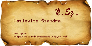 Matievits Szandra névjegykártya
